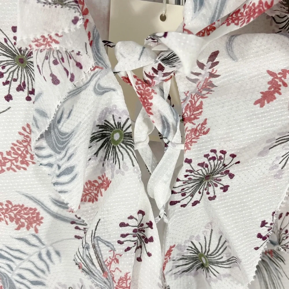 Magali Pascal Anthropologie Wildflower Ruffled Blouse Large
